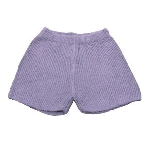 Nasty Gal Fuzzy High Waist Shorts Size Small Pastel Dusty Purple